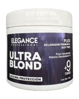 Decolorante Elegance Ultra Blond 9 Tonos con Plex 100 grms